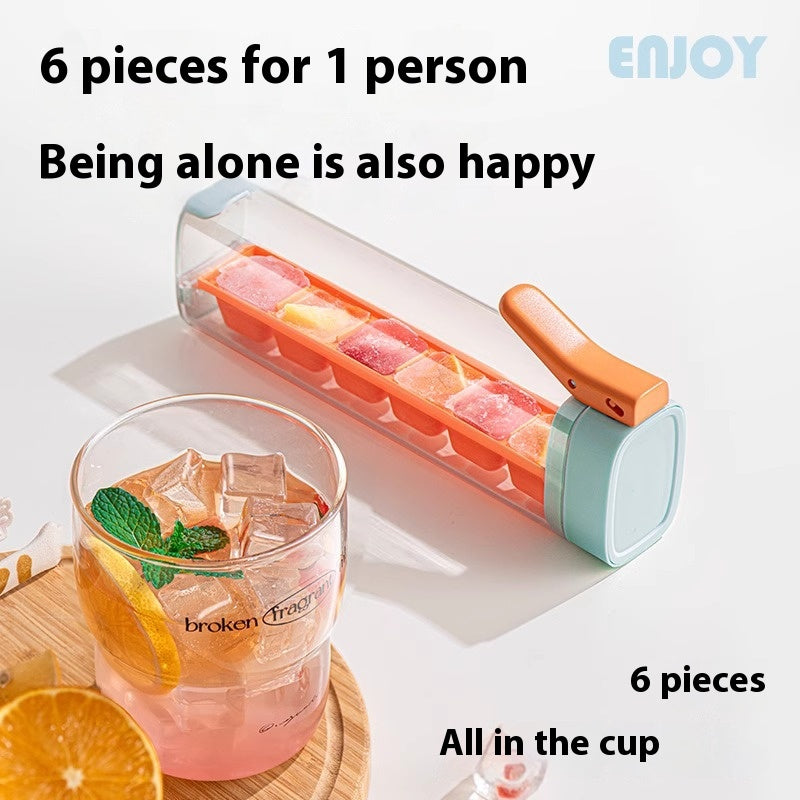 Premium Food Grade Ice Cube Maker with Storage Box - Perfect Kitchen Gadget for Easy Ice Creation