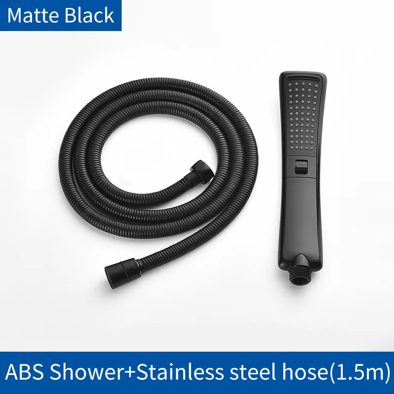 Black Waterfall Shower Head High Pressure Rain Shower Sprayer Set Water Saving Filter Sprayer High Quality Free Shipping