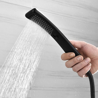 Black Waterfall Shower Head High Pressure Rain Shower Sprayer Set Water Saving Filter Sprayer High Quality Free Shipping