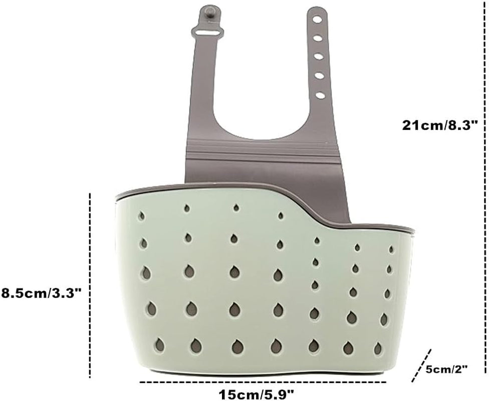 Kitchen Sink Caddy Sponge Holder Hang Basket for Scrubber Dish Brush Kitchen Accessories Organizer(Light Blue)