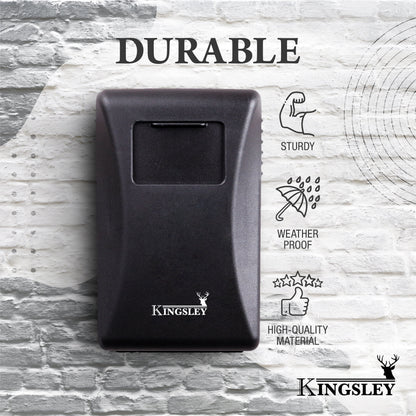 Weatherproof Key Lock Box, Wall Mount, 4-Digit Combination, Large Capacity for Spare Keys