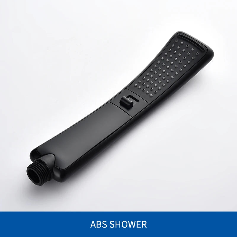 Black Waterfall Shower Head High Pressure Rain Shower Sprayer Set Water Saving Filter Sprayer High Quality Free Shipping