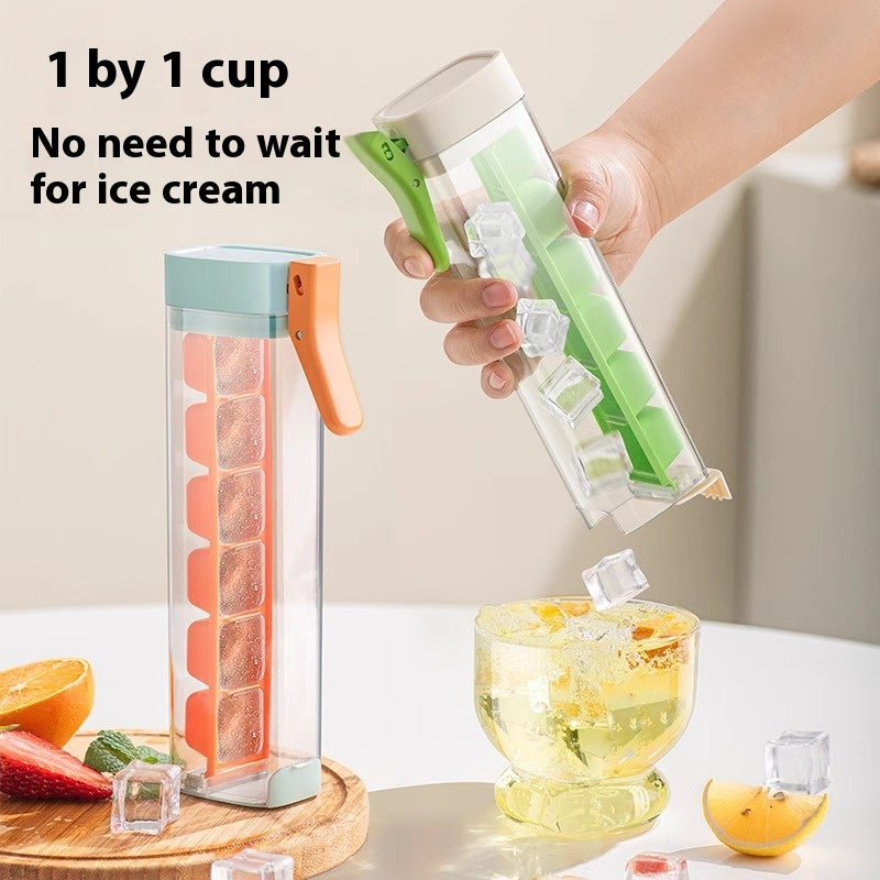 Premium Food Grade Ice Cube Maker with Storage Box - Perfect Kitchen Gadget for Easy Ice Creation