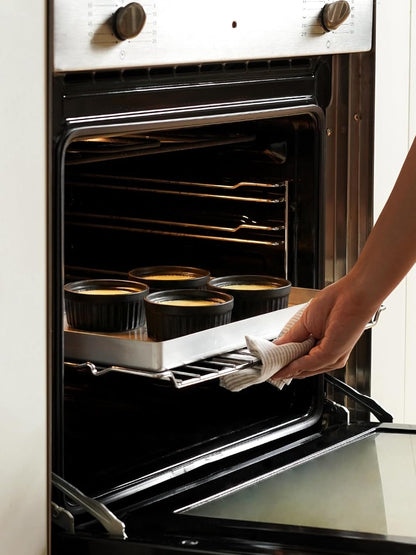 Set of 6 Matte Black 4 oz Oven Safe Ramekins - Perfect for Creme Brulee, Pudding, Souffle, and Dipping Sauces