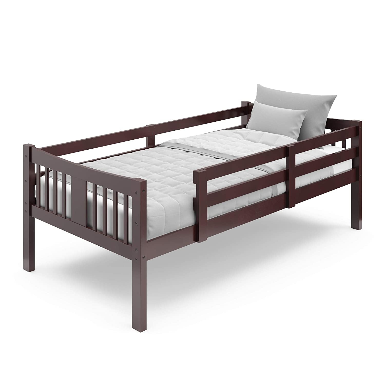 Caribou Twin-Over-Twin Bunk Bed – GREENGUARD Gold Certified Bunk Bed for Kids Bedroom, Converts to 2 Individual Twin Beds, No Box Spring Required (Espresso)
