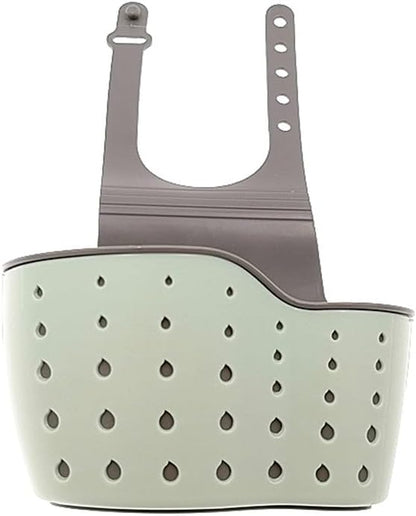 Kitchen Sink Caddy Sponge Holder Hang Basket for Scrubber Dish Brush Kitchen Accessories Organizer(Light Blue)